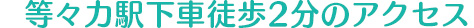 等々力駅下車徒歩2分のアクセス